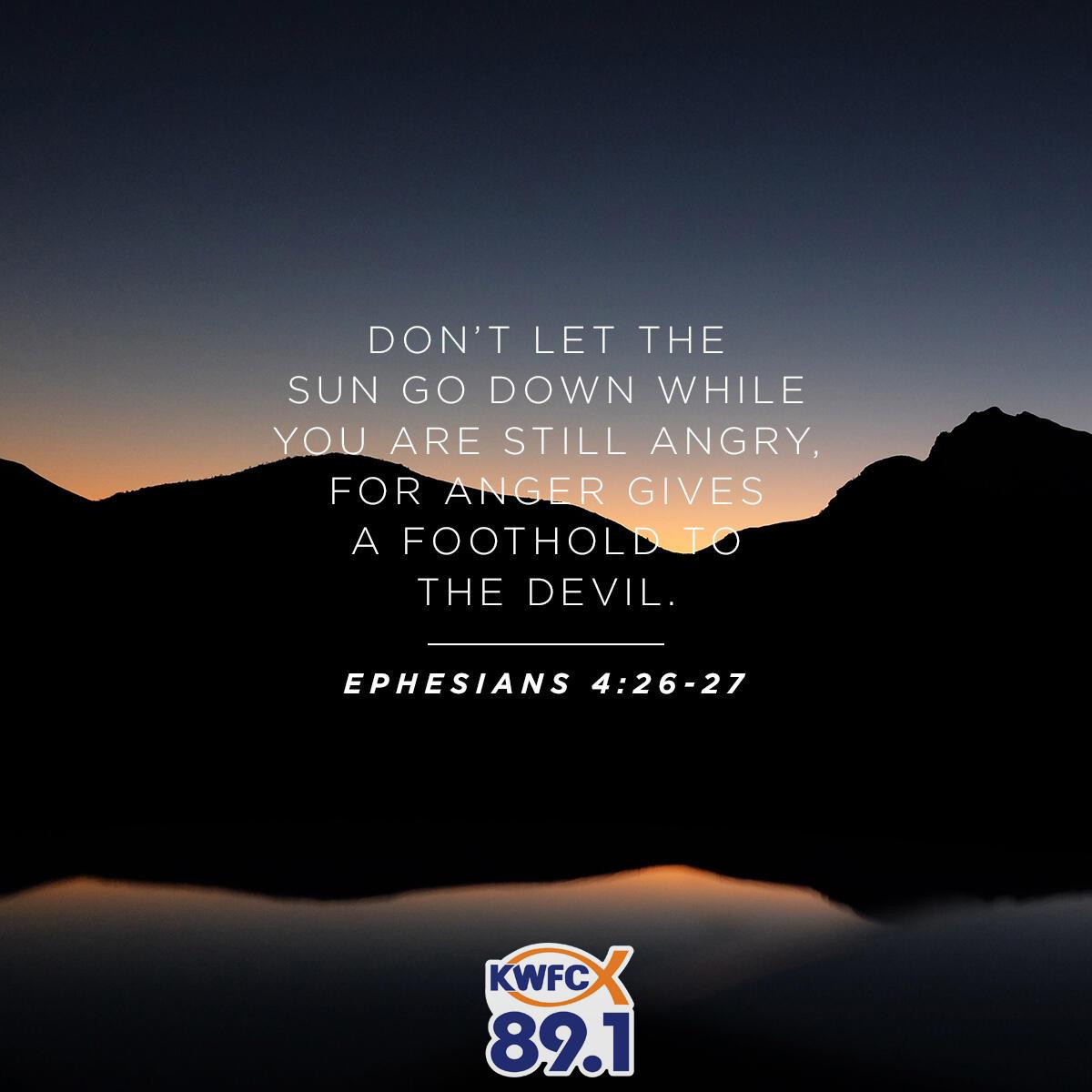 Ephesians 4:26-27 - Verse of the Day