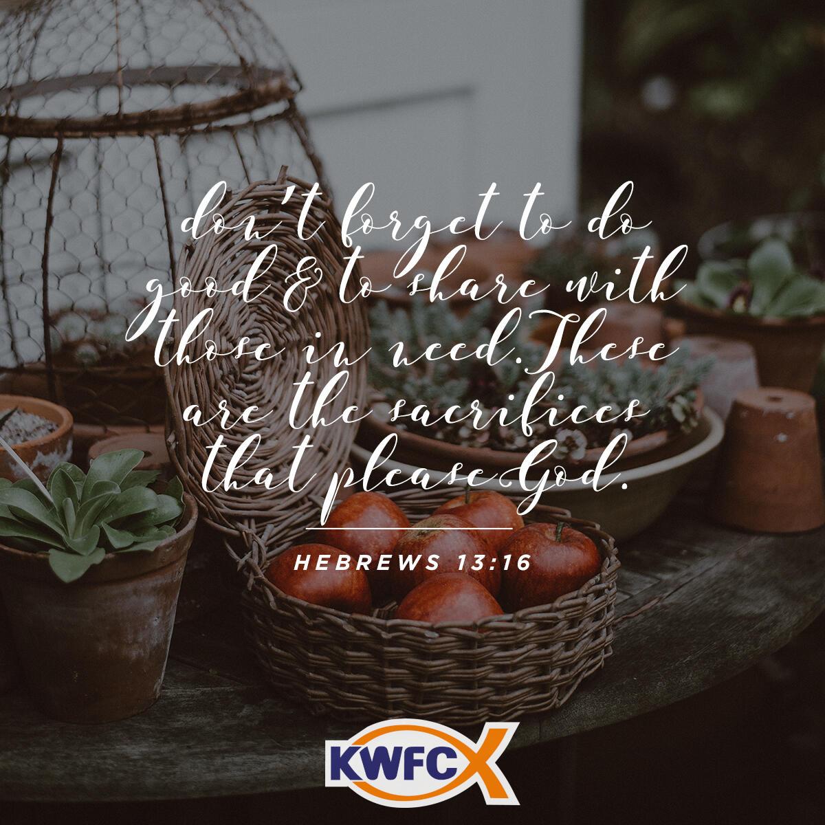 Hebrews 13:16 - Verse of the Day