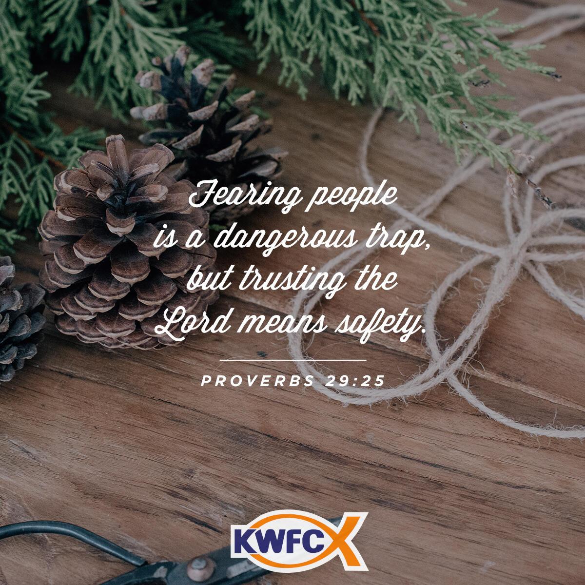 Proverbs 29:25 - Verse of the Day