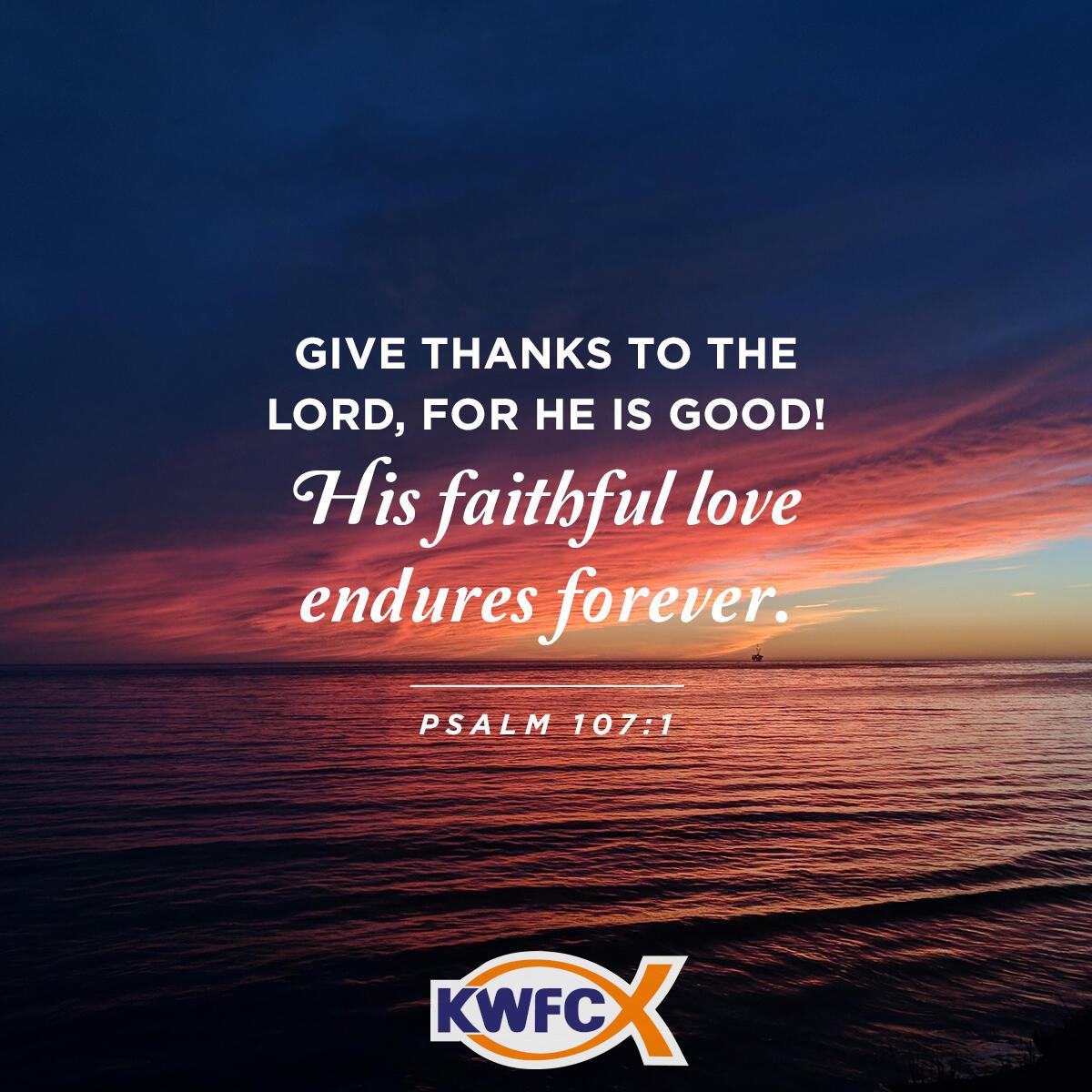 Psalm 107:1 - Verse of the Day