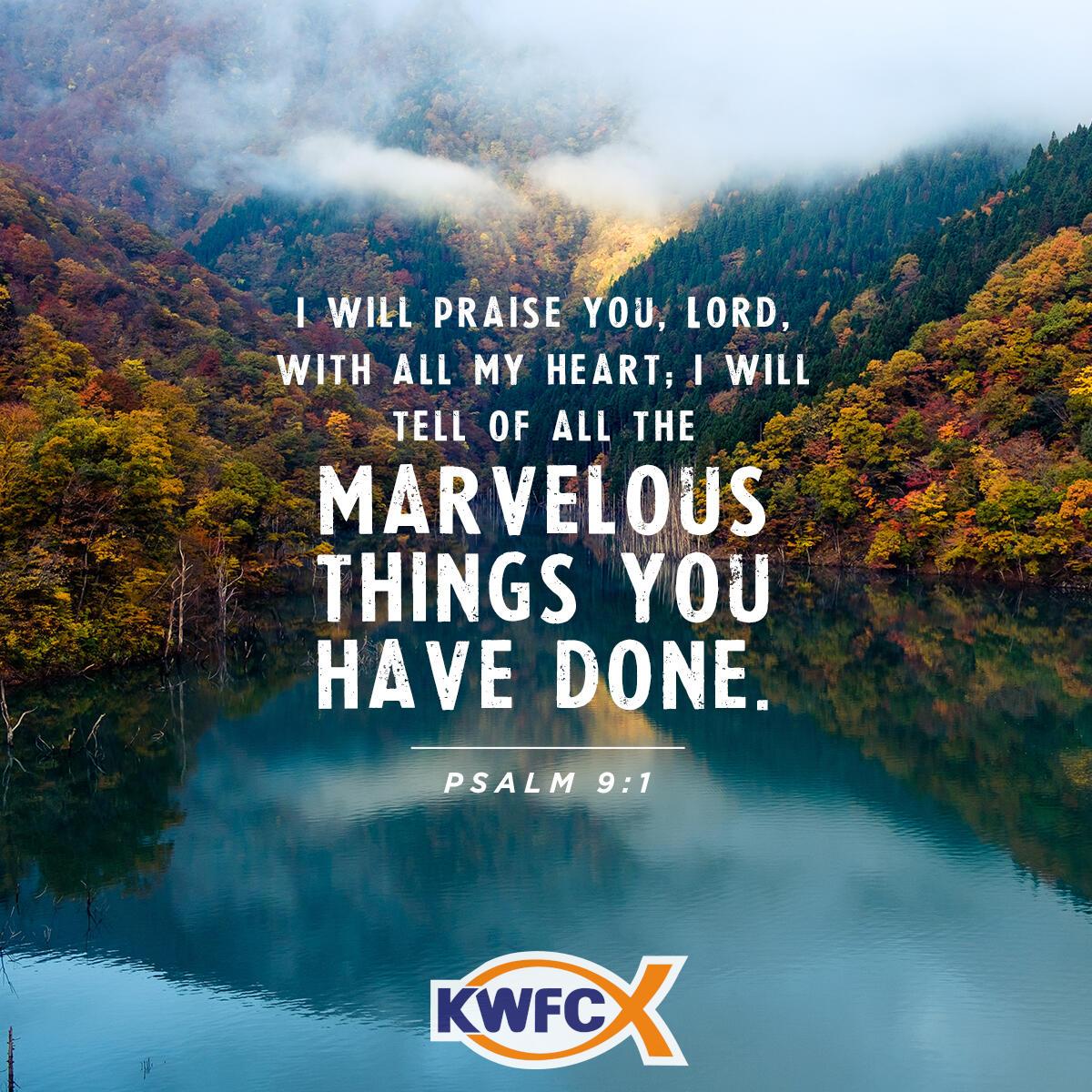 Psalm 9:1 - Verse of the Day