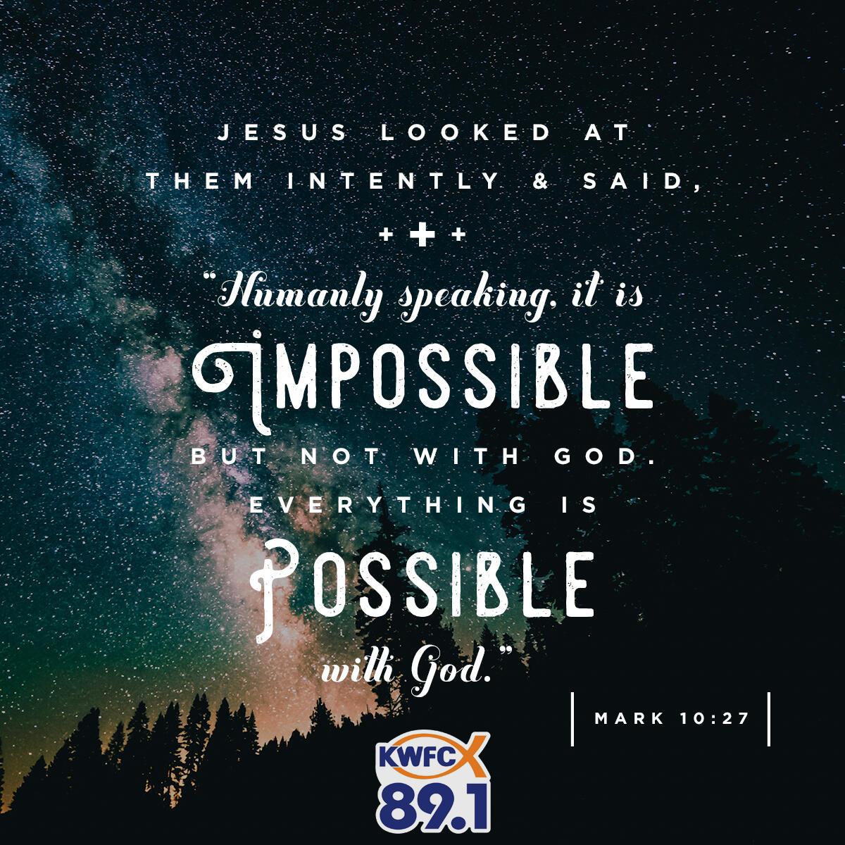 Mark 10:27 - Verse of the Day