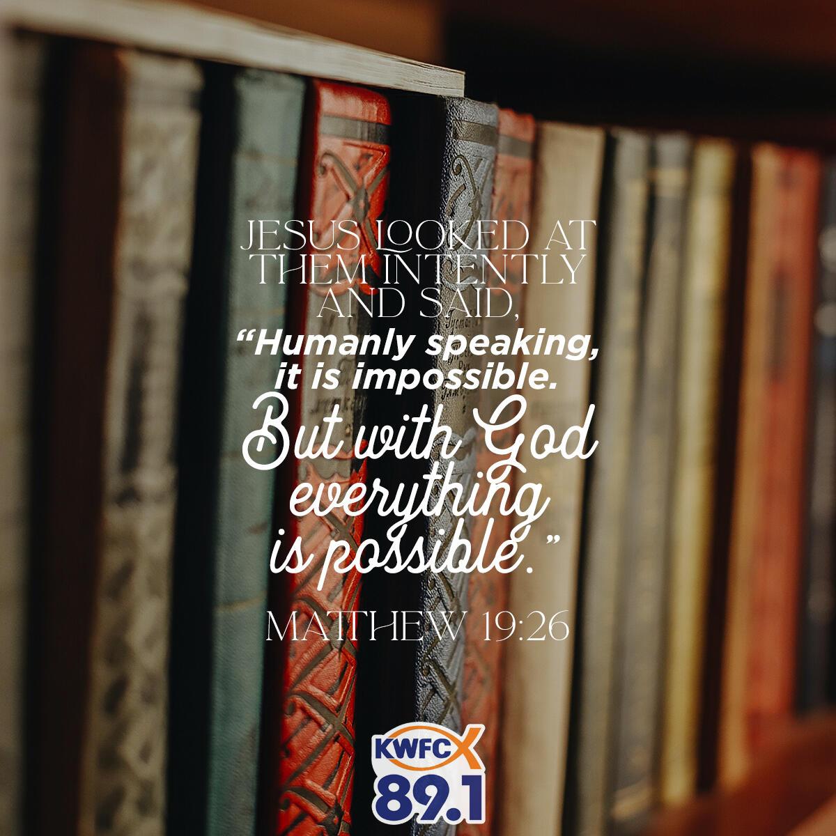 Matthew 19:26 - Verse of the Day