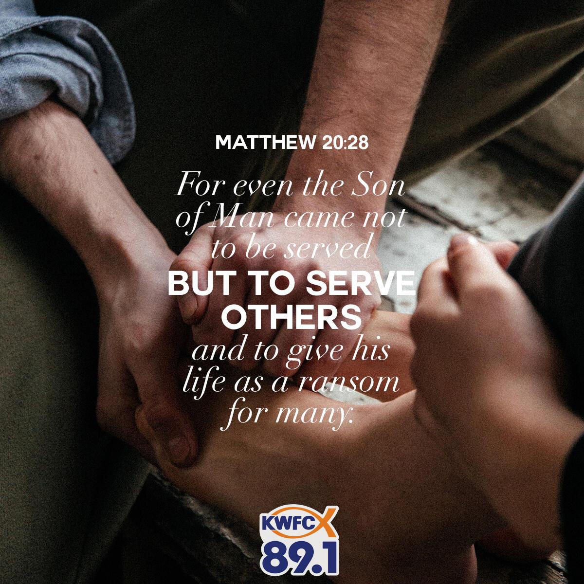 Matthew 20:28 - Verse of the Day