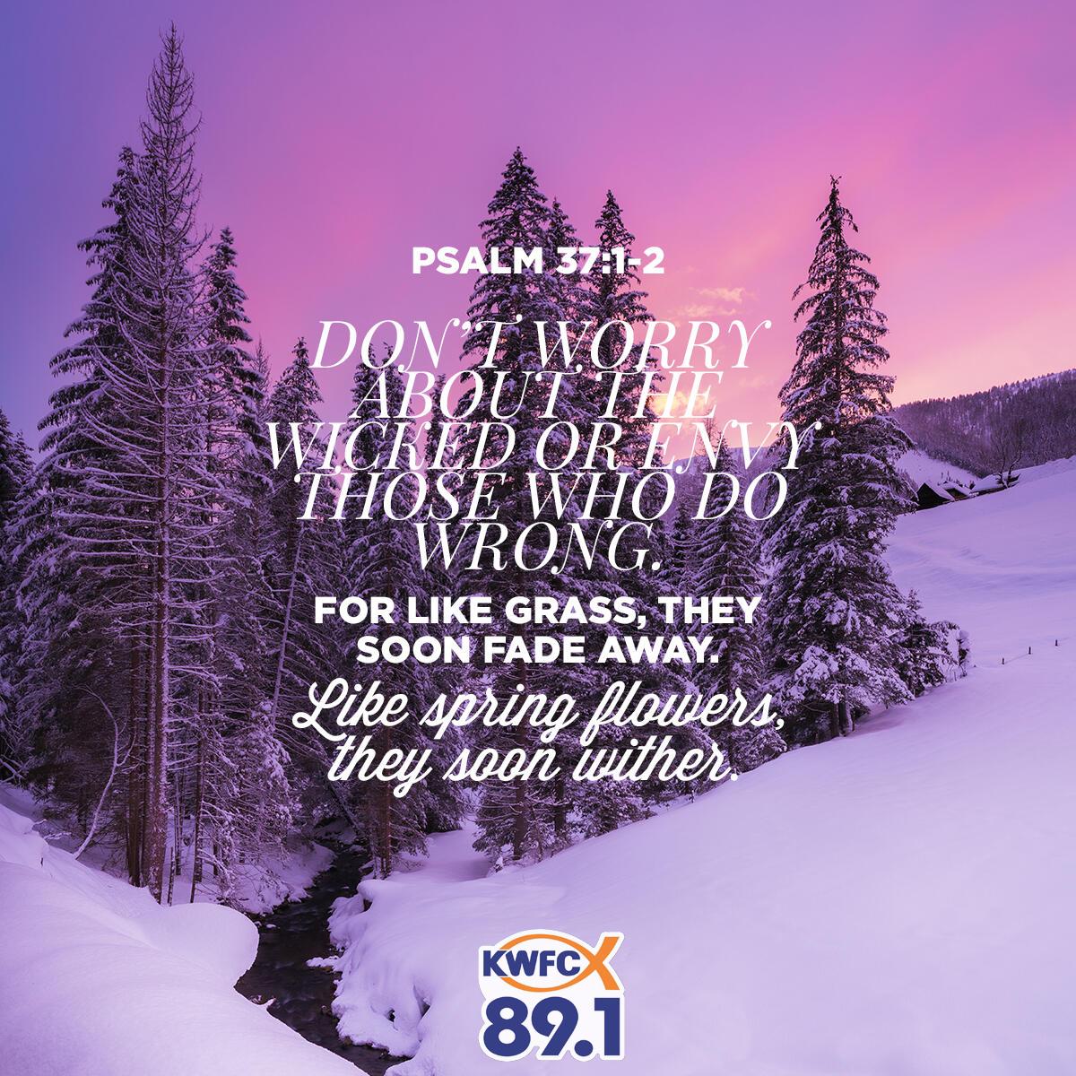 Psalm 37:1-2 - Verse of the Day