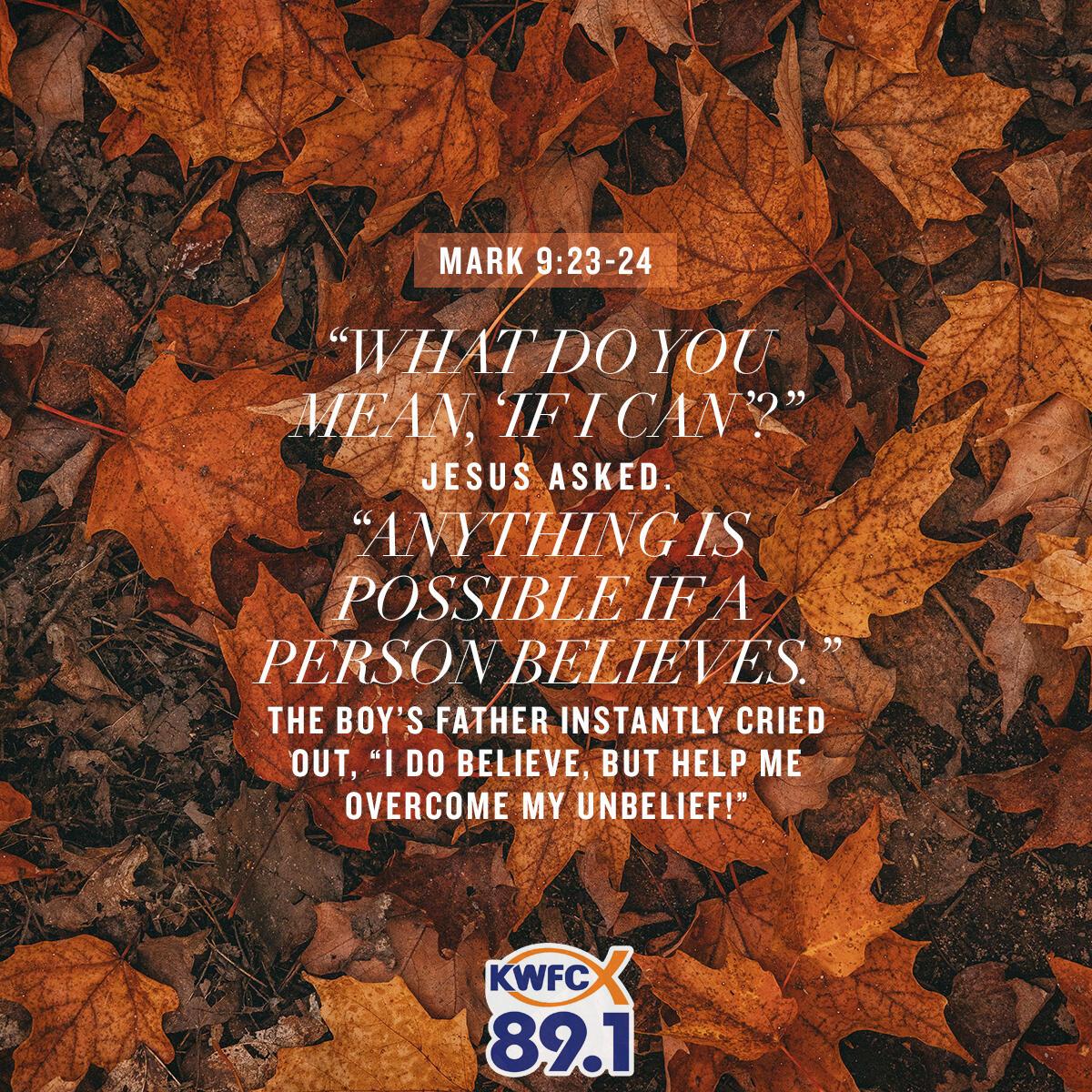 Mark 9:23-24 - Verse of the Day