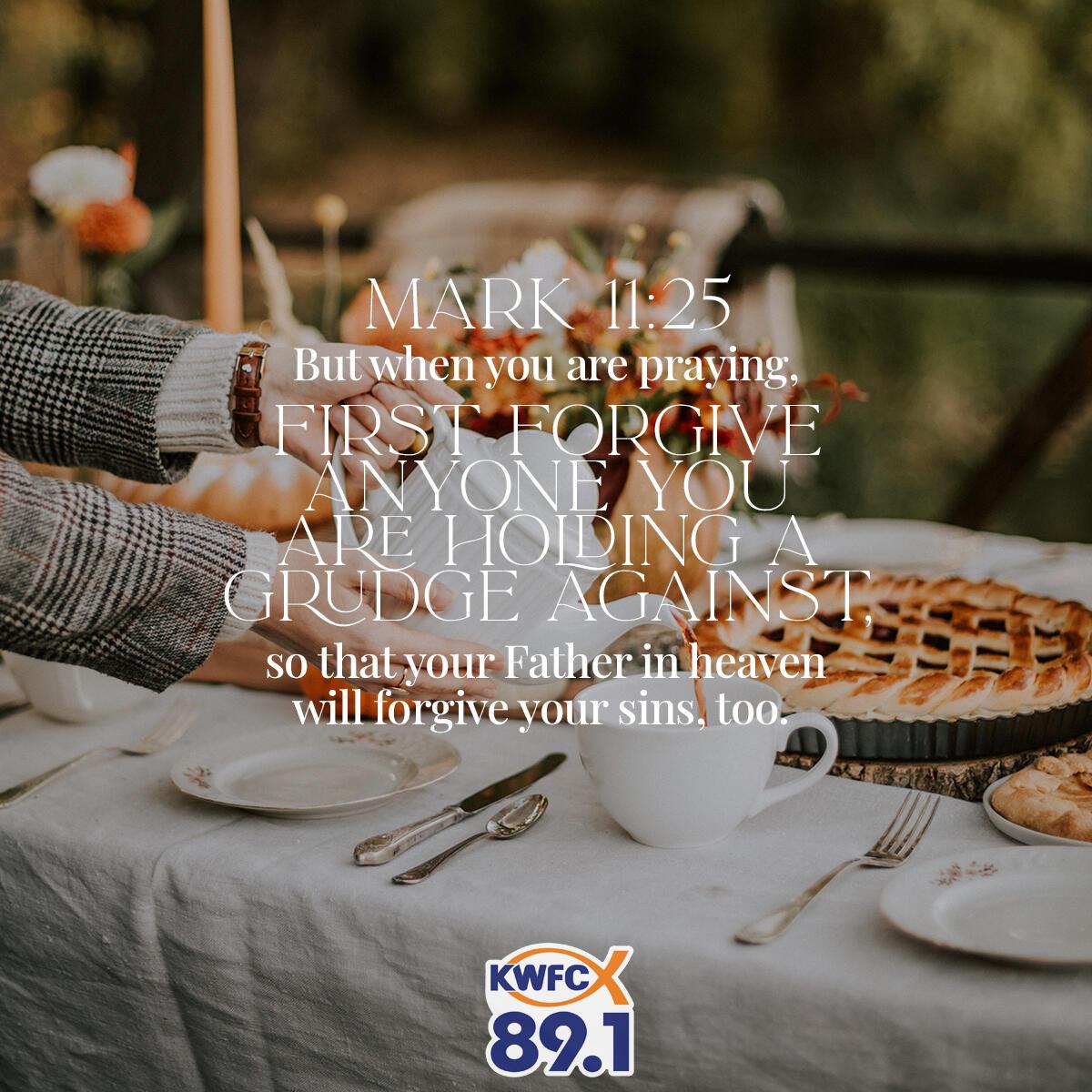 Mark 11:25 - Verse of the Day