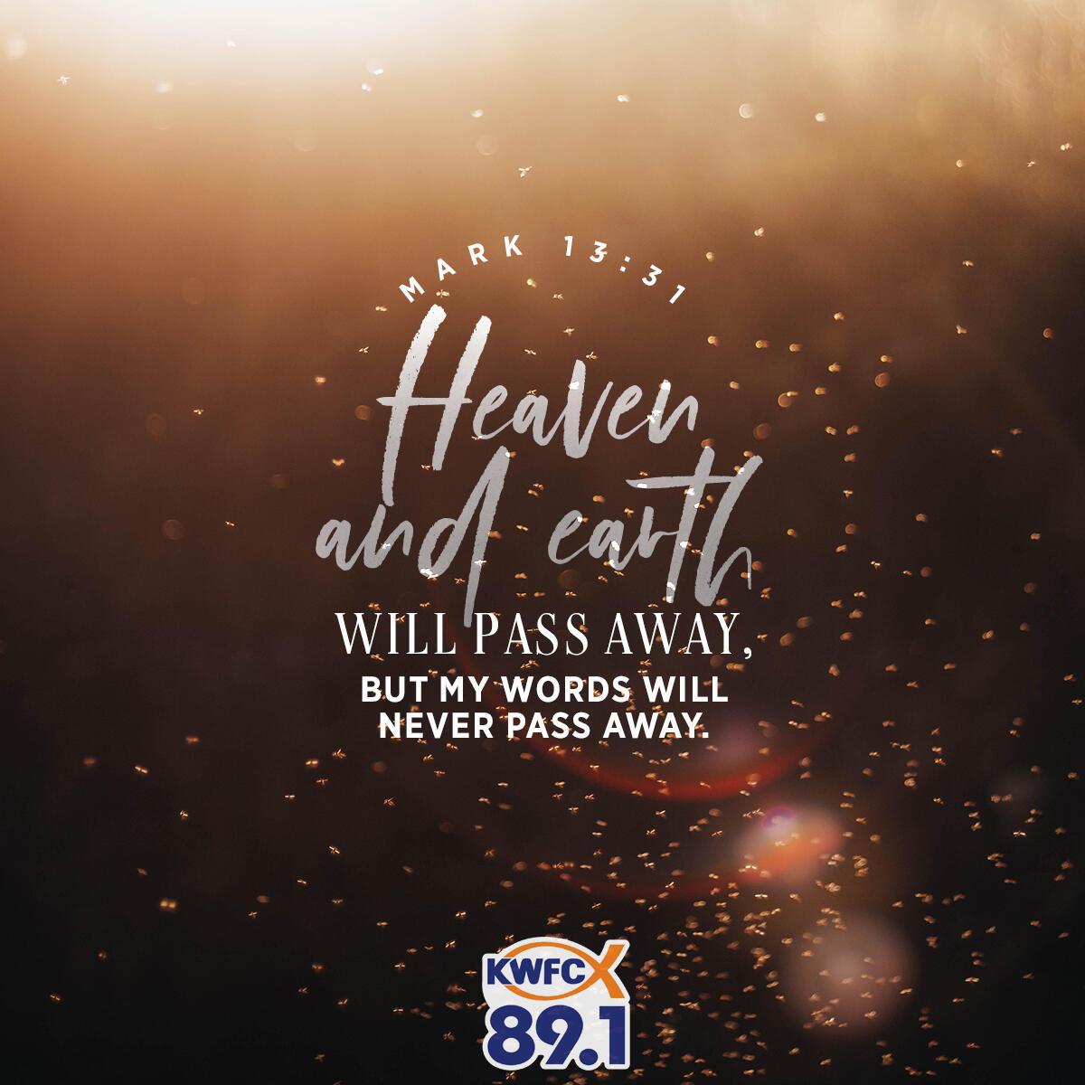Mark 13:31 - Verse of the Day