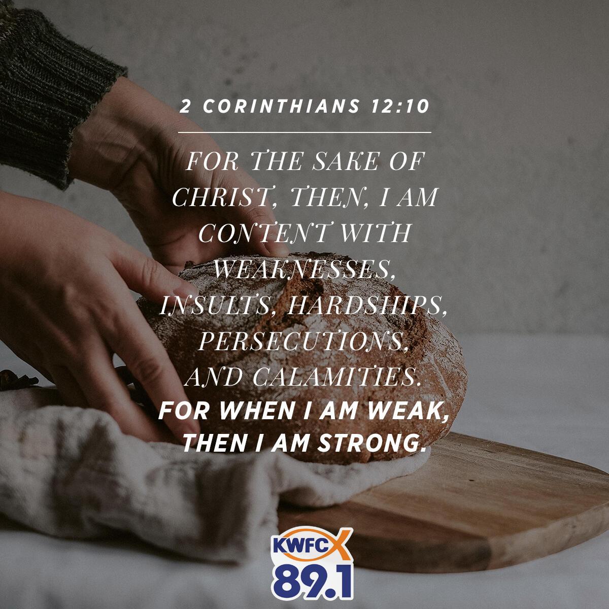 2 Corinthians 12:10 - Verse of the Day