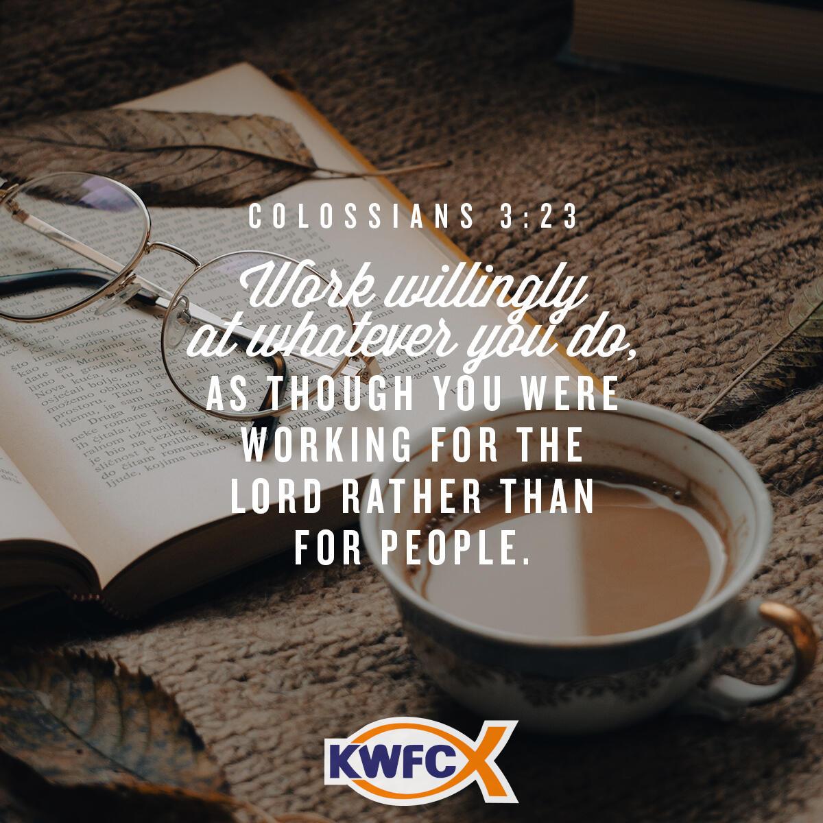 Colossians 3:23 - Verse of the Day