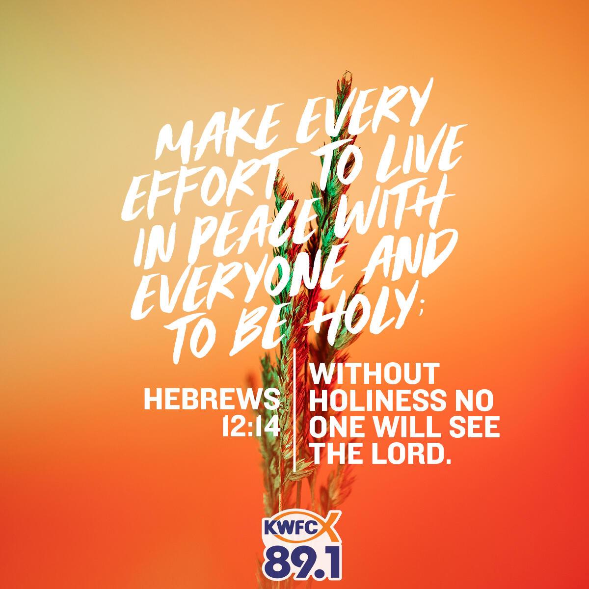 Hebrews 12:14 - Verse of the Day