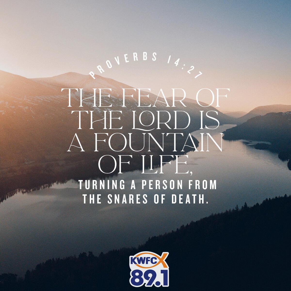 Proverbs 14:27 - Verse of the Day