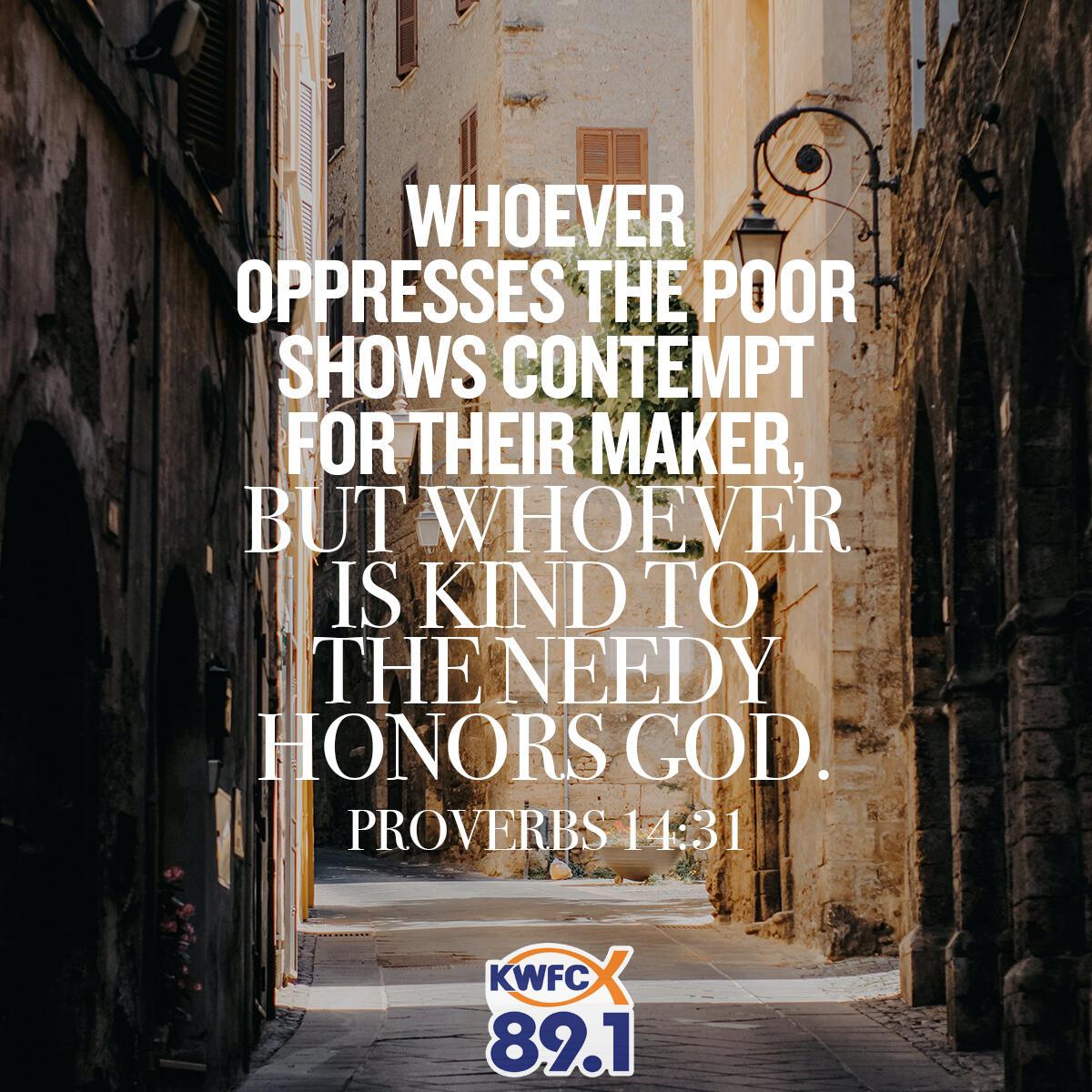 Proverbs 14:31 - Verse of the Day
