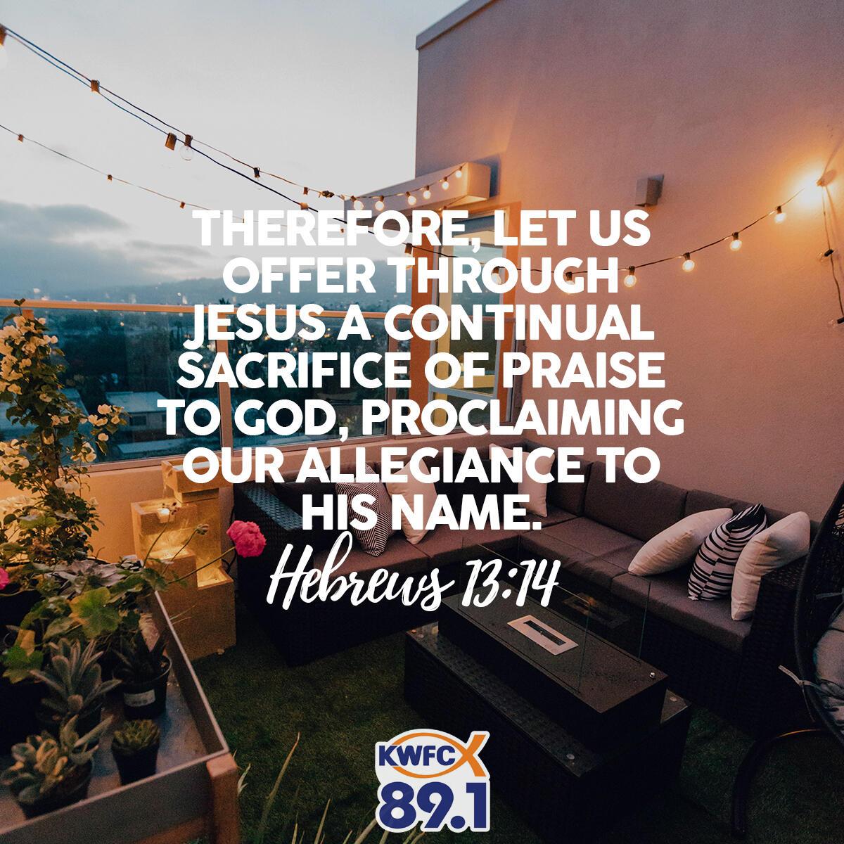 Hebrews 13:15 - Verse of the Day