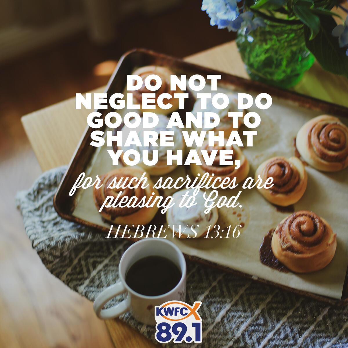Hebrews 13:16 - Verse of the Day