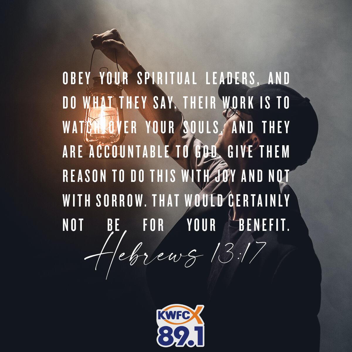 Hebrews 13:17 - Verse of the Day